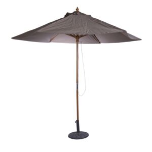 Living Accents Wooden Pole Umbrella Taupe 2.7m